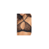 Ensemble 2 pièces soutien-gorge tour de cou et string ouvert noir – René Rofé